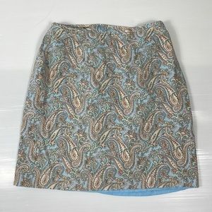 Talbots woman paisley skirt
